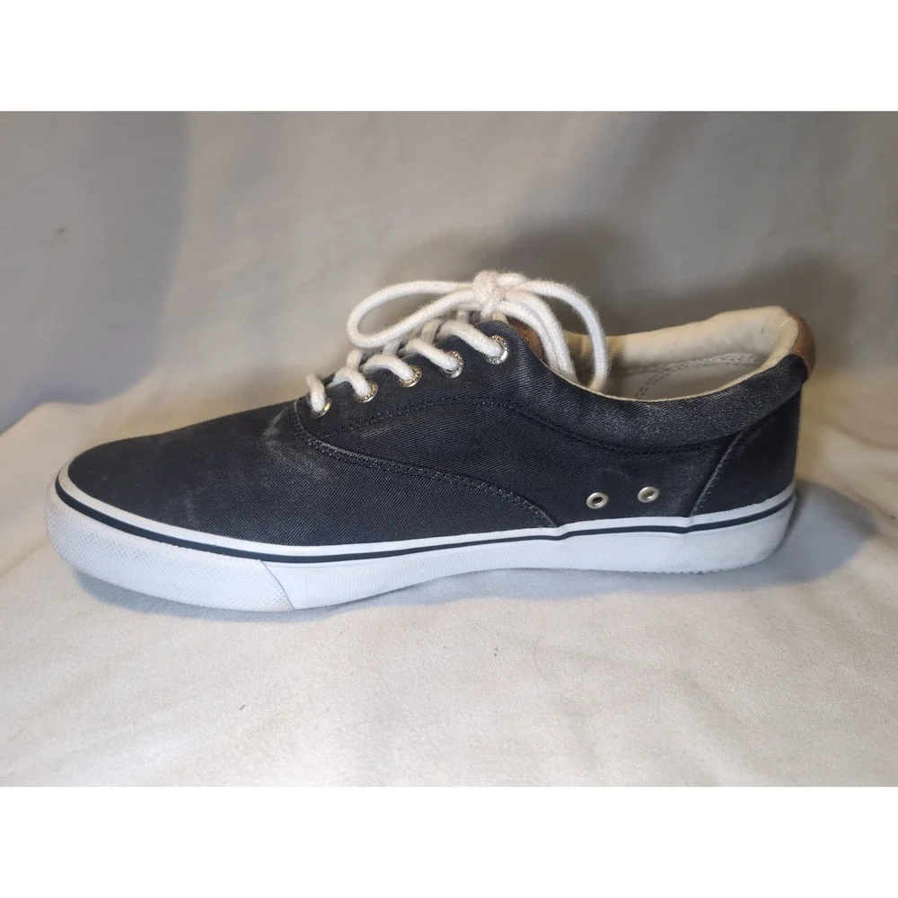Sperry Top Sider CVO Salt-Washed Canvas Sneaker, 1048024, Navy, Size 10.5M